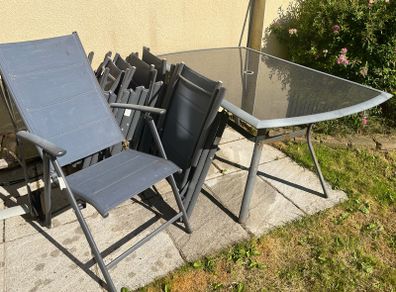 Garden Table & Six Chairs