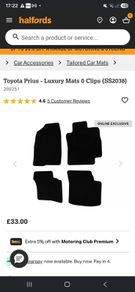 Prius 2015-2021 car mats taxi Toyota