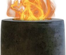 Concrete Table Top Fire Pit - Bioethanol Fire, Smokeless Fire Pit, Fire Bowl, Mini Personal Fireplace for Indoor and Outdoor Use (FREE POSTAGE)