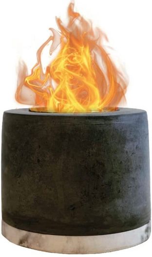 Concrete Table Top Fire Pit - Bioethanol Fire, Smokeless Fire Pit, Fire Bowl, Mini Personal Fireplace for Indoor and Outdoor Use (FREE POSTAGE)