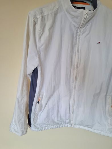 Hilfiger sport windbreaker Size xl Pit to pit 24" white nylon In excellent condition