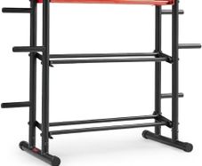 Health & Fitness Multi-Weight Storage Rack Stand for Dumbbells, Kettlebells, Olympic Weight Plates, Barbell and Medicine Ball, Heavy Duty Metal Strength Training Stand for Home Gym