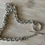 Heavy 925 Silver T-bar necklace & Heart bracelet 74.45 grams total weight Image 3