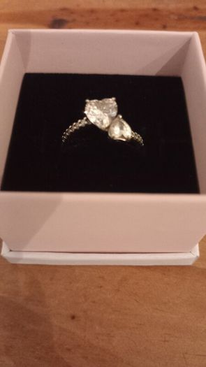 pandora sterling  silver hearts ring for sale