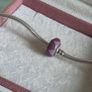 Pandora Purple triangles murano glass charm perfect condition Image 4