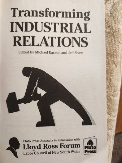 Transforming  Industrial Relations. By Lloyd Ross Firum. Pluto Press. Paperback In Good Condition. 38