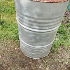 Large industrial steel barrel