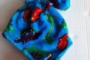 new soft fleece dinosaur baby hat and mitts