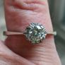 Diamond cluster engagement ring with papers Image 3