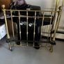 Victorian brass bed including side rails and base. 3ft 6 inches. Image 3