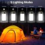 LED Camping Lights, CT CAPETRONIX Rechargeable Camping Lanterns with 400LM 5 Light Modes Water-Resistant, Portable Emergency Tent Lights for Camping Power Cuts 2-Pack, Orange (FREE POSTAGE) Image 3