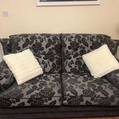 Grey sofa and two armchairs excellent condition