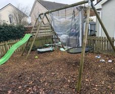 Wooden swing set