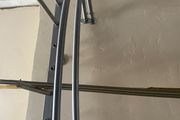 Wall mounted railings with glass shelf top
