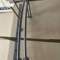 Wall mounted railings with glass shelf top