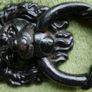 Antique Black Rustic Lion Head Door Knocker Image 2