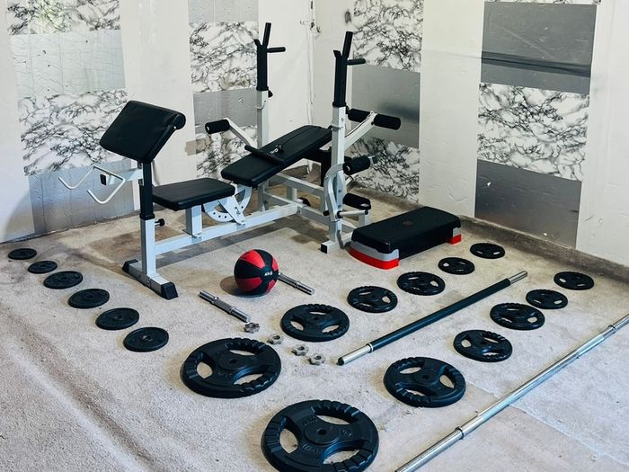 New Condition Life Time Weights Bench Bar & More
