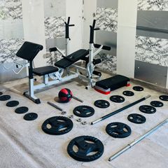 New Condition Life Time Weights Bench Bar & More