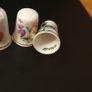 Collection of Flower Themed Gold Coloured Edged Thimbles Image 7