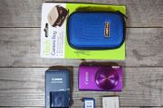 Canon IXUS 230 Digital Compact Camera Fully Working w/ 8x Optical Zoom 8gb Sd