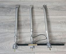 Gas line with switchers,regulators and burners tubes
