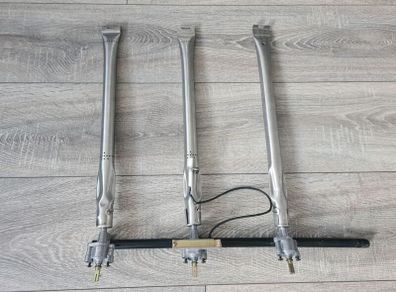 Gas line with switchers,regulators and burners tubes