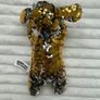 Sequin Collection Dog Plush Gold & Silver Reversible Sparkle Soft lying Used Please look at the pictures Image 2