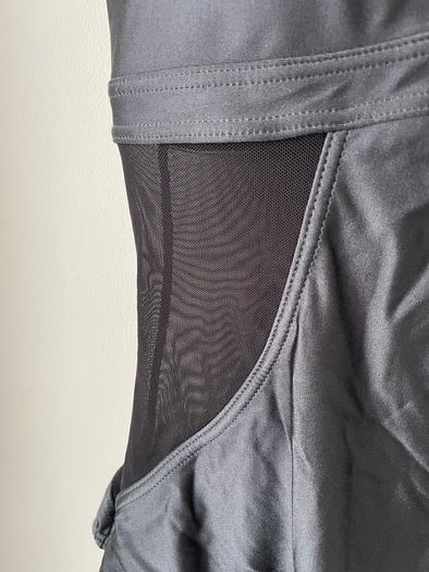 Moontide metallic grey sporty mesh Swimsuit size 12