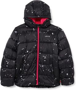 Levi's Kids Box Fit Aop Puffer winter jacket girls 4EF842 black 12 yrs.