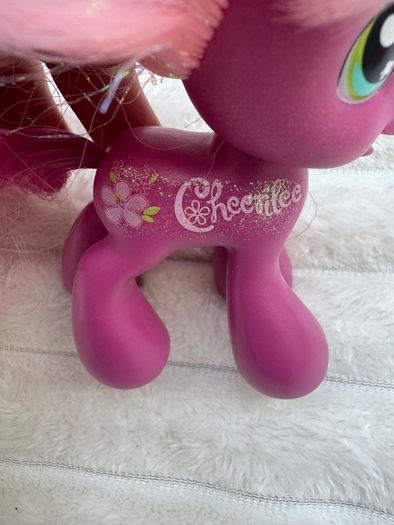 My Little Pony Cheerilee Ponytails 2008 Purple Pink Brushable approx. 10 cm. Used Please see photos