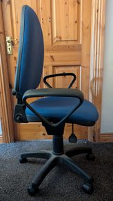 blue office chair