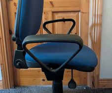 blue office chair