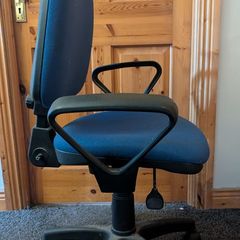 blue office chair