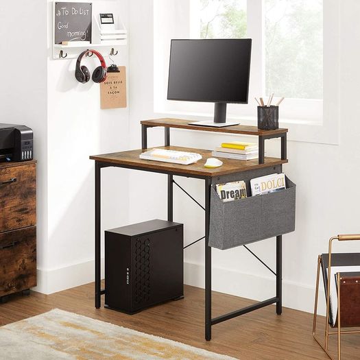 Desk, Computer Desk with Monitor Stand