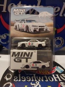 Mini GT 1:64 scale diecast model of the Nissan LB-ER34 Super Silhouette Athlet/Collet car. Liberty Walk's Nissan Skyline GT-R Blister Pack