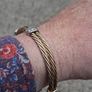 Italian Gold Gilded Sterling Silver CZ Torc Image 5