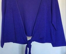 Size 12.  Purple Crop Cardigan by Sky Designs