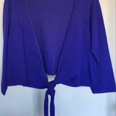 Size 12.  Purple Crop Cardigan by Sky Designs
