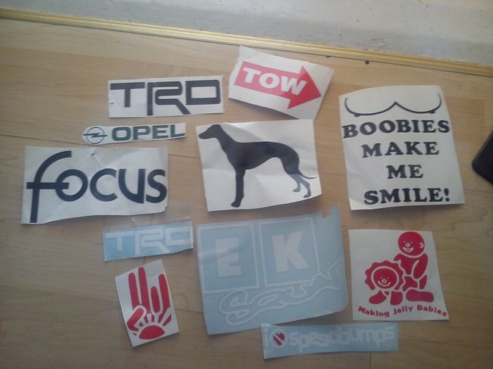Huge amount of car stickers for sale at low prices!!