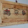 Rustic Indian Motorcycle wooden wall art plaque Image 8