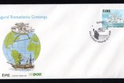 1988 Ireland 50th of 1st Commercial Air Crossing Commemorative Stamp with Foynes (Faines) first day cancellation First Day Cover (FDC).