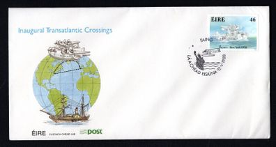 1988 Ireland 50th of 1st Commercial Air Crossing Commemorative Stamp with Foynes (Faines) first day cancellation First Day Cover (FDC).