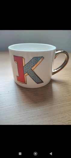 Debenhams big letter 'K' coffee/tea mug