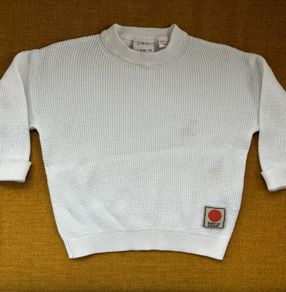 Zara baby boy waffle knit jumper 12-18m