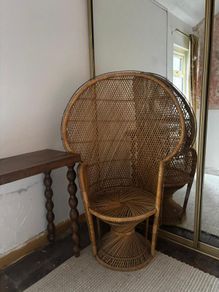 Vintage rattan peacock chair