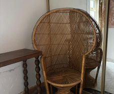 Vintage rattan peacock chair
