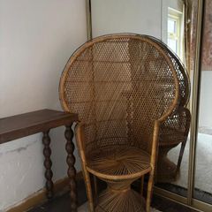 Vintage rattan peacock chair
