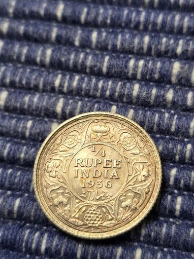 George V 1/4 silver Rupees
