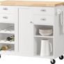 Kitchen  island The  Ultimate Contemporary Kitchen Island Storage Cabinet with Wheels Multifunctional Image 2