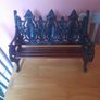 Classic Miniature Gothic cast iron doll bench Image 2